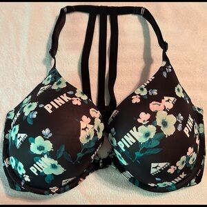 Pink Victoria secret push up bra. Excellent condition.